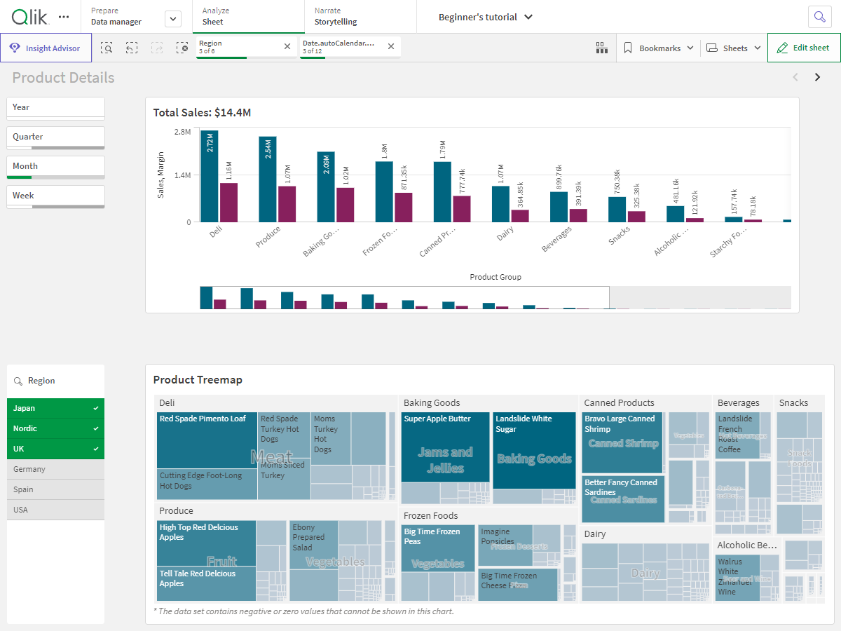 Fare clic per visualizzare a dimensioni complete È possibile effettuare rilevazioni applicando le selezioni